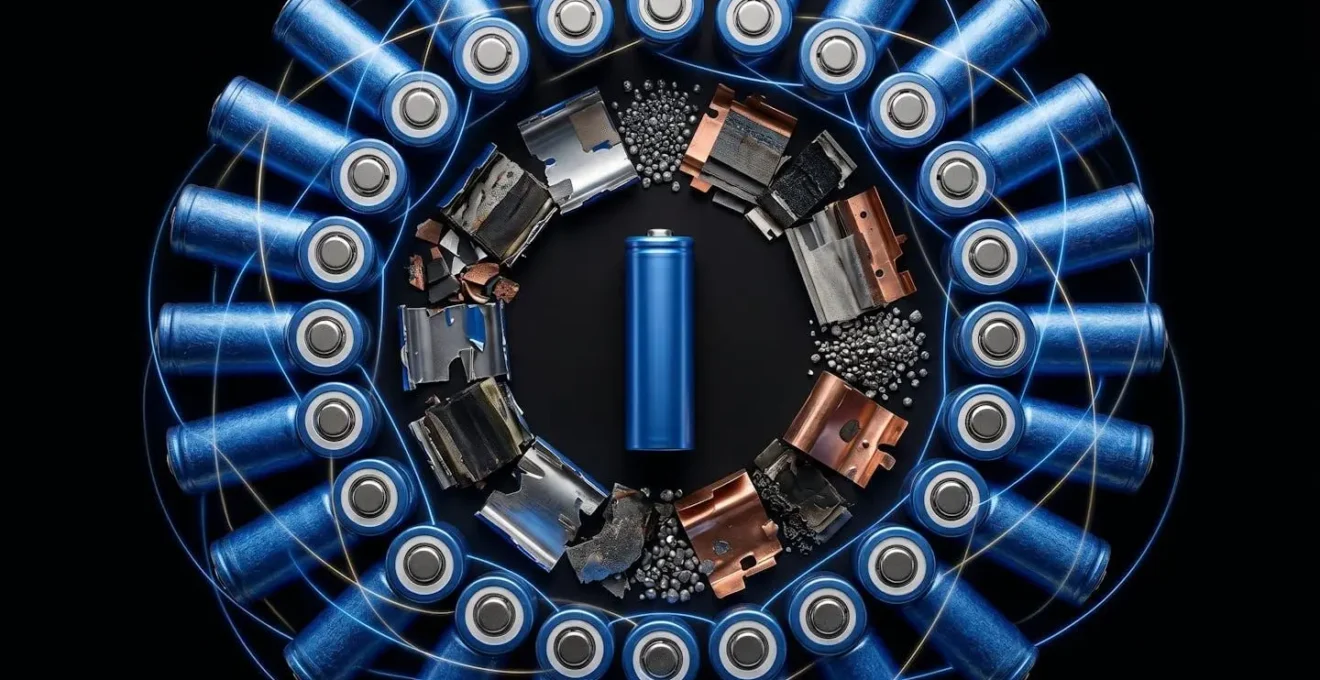 Symbolische Darstellung der Blockchain-Verfolgung von recyceltem Kobalt
