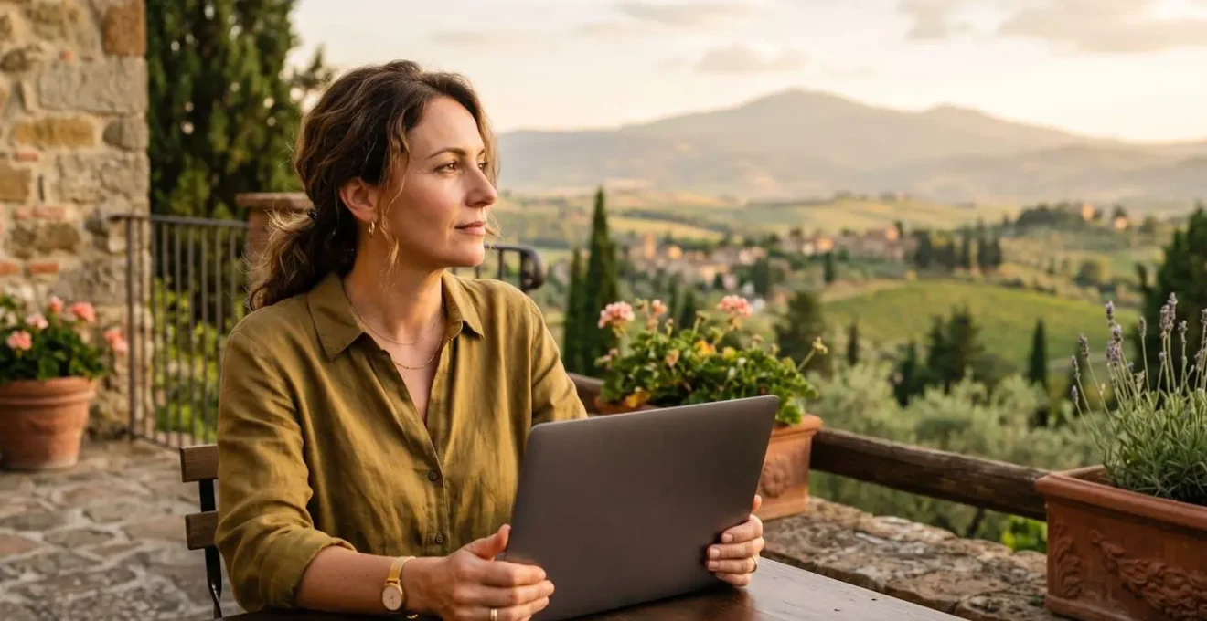 Sichere Cloud-Nutzung bei Workation visualisiert
