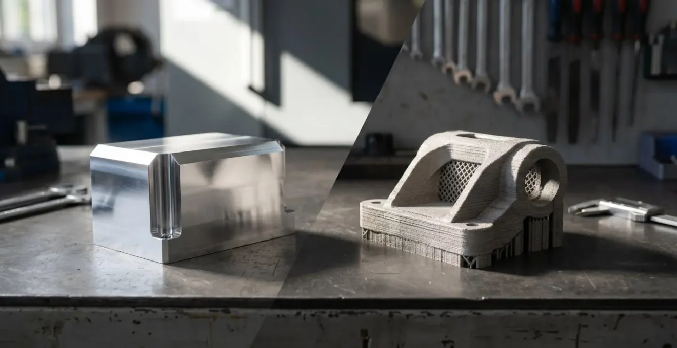 Vergleich von Oberflächenqualität zwischen 3D-Druck und Fräsbearbeitung