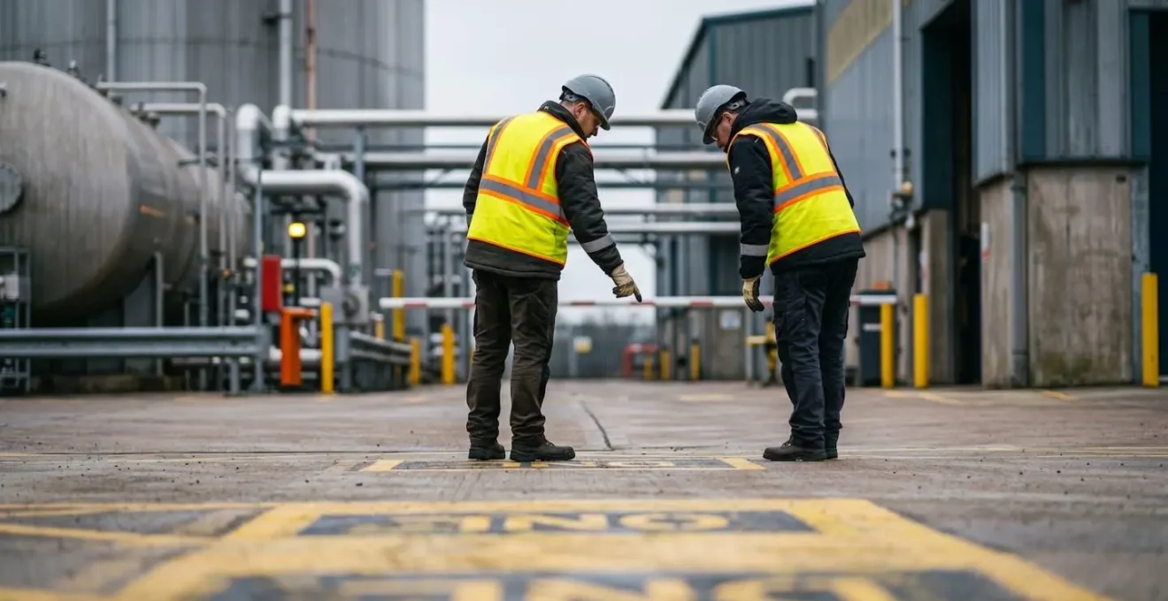 Sicherheitszonierung eines Wasserstoff-Busdepots in dichter Bebauung